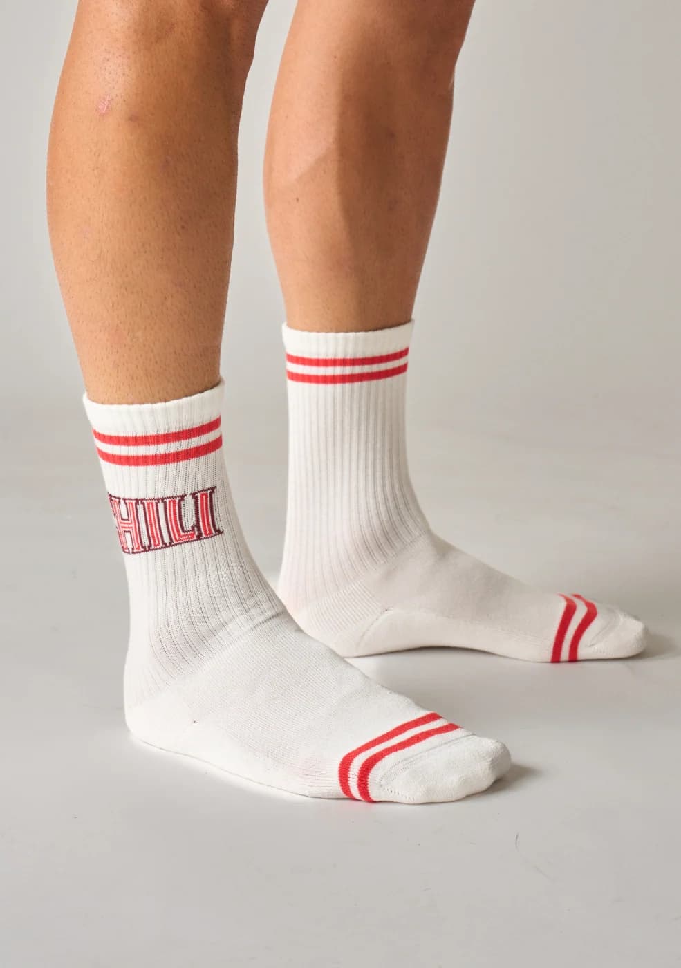 Calcetines Chili Rayas Blanco Roto/Rojo - SAIN-242662_01