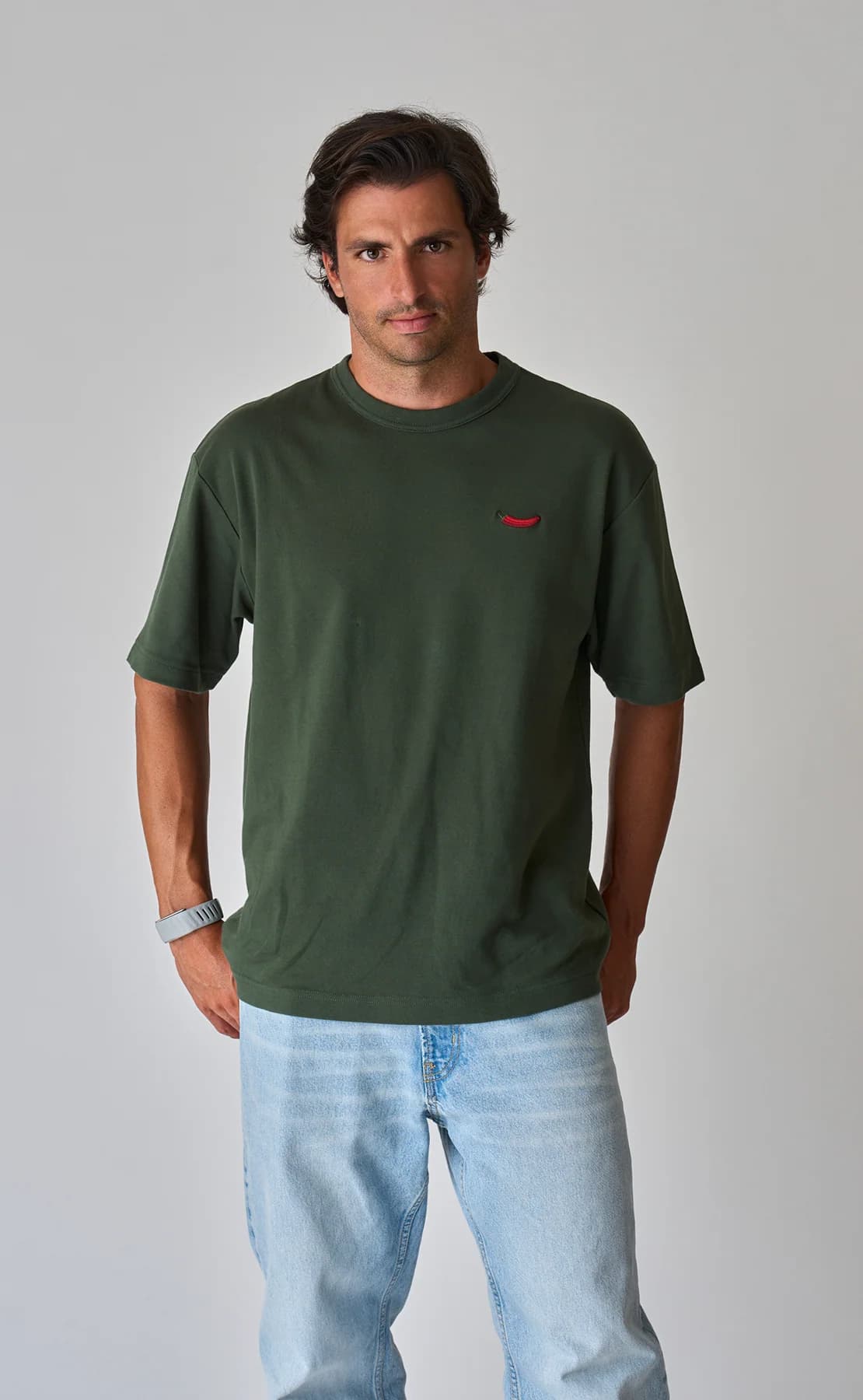 Camiseta Chili Manga Corta Verde Oscuro - SAIN-240963_01_V2