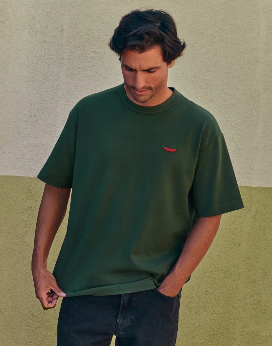 Camiseta Chili Manga Corta Verde Oscuro - SAIN-240963_06