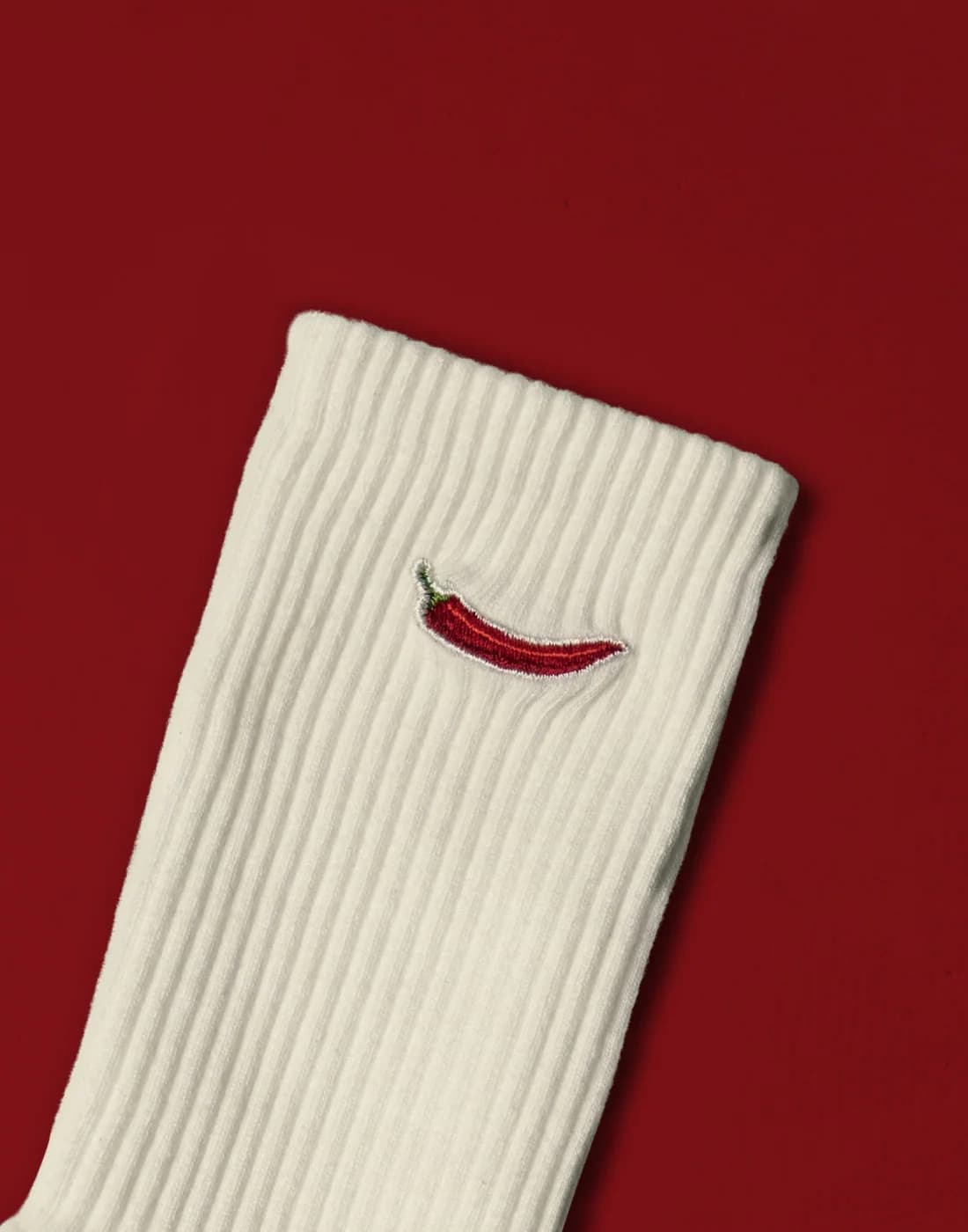 Calcetines Chili Bordados Blanco Roto/Rojo - SAIN-242562_04