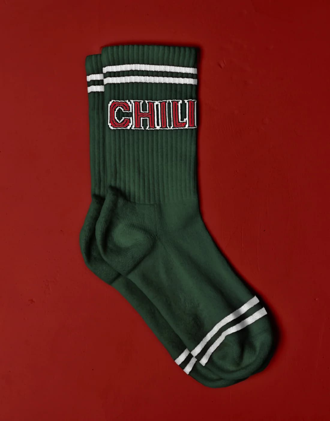 Calcetines Chili Rayas Verde Oscuro/Blanco Roto - SAIN-242667_02